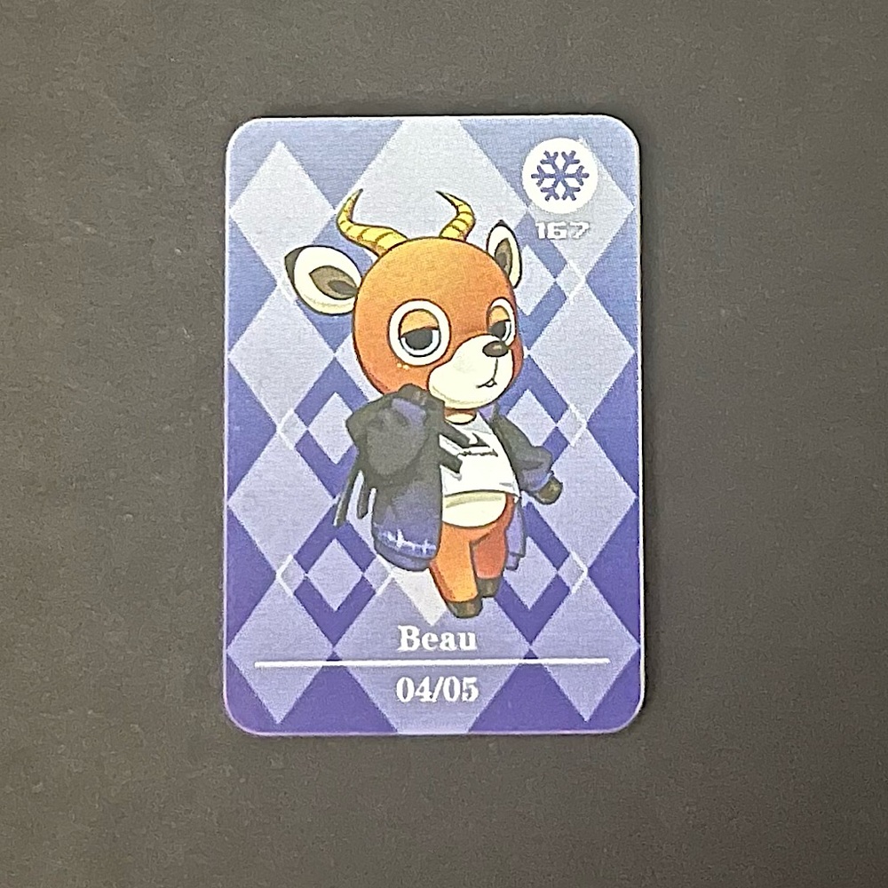ACNH Beau Amiibo Card